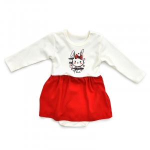 Боди-платье для новорожденных "Амелька" 20123 интерлок пенье (р-ры: 68-86)