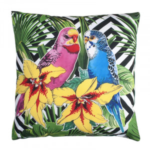 Подушка декоративная с фотопечатью "Тропические попугаи"
