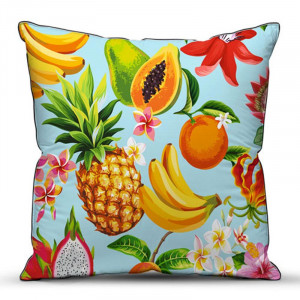 Подушка декоративная с фотопечатью "Тропические фрукты"