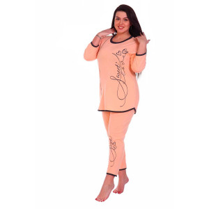 Пижама женская "Нежка" кулирка (р-ры: 50-68) персик