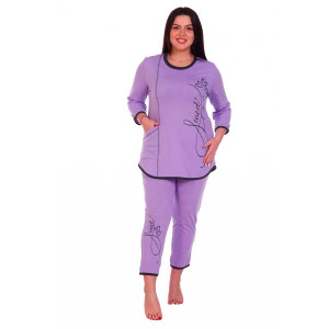 Пижама женская "Нежка" кулирка (р-ры: 50-68) фиолетовый