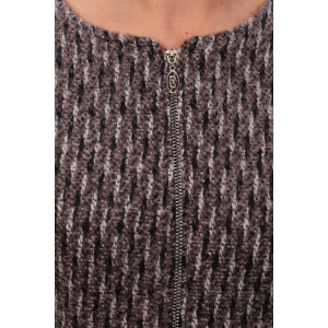 Кардиган женский "Белуччи" шерстяное сукно букле (р-ры: 50-60) серый
