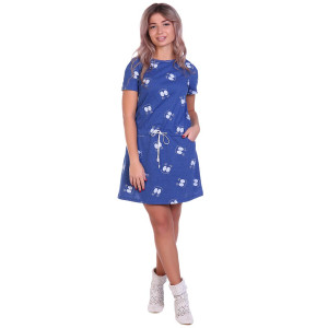 Платье женское П-014 кулирка (р-ры: 44-56) синий
