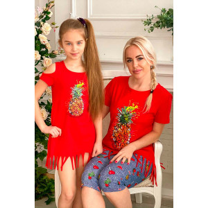 Платье детское №5055 кулирка (р-ры: 28-36) красный