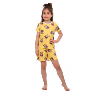 Пижама детская "Варюша" кулирка (р-ры: 30-38) желтый