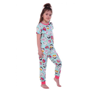 Пижама детская "Бамбино" кулирка (р-ры: 28-36) ментол