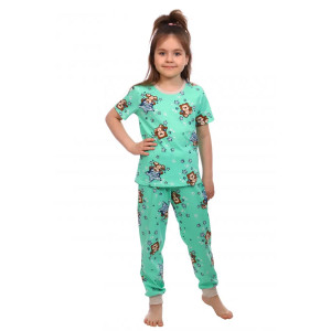 Пижама детская "Бамбино" кулирка (р-ры: 28-36) зеленый
