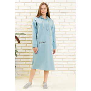 Платье женское "Моника" футер 2-х нитка (р-ры: 44-54) голубой