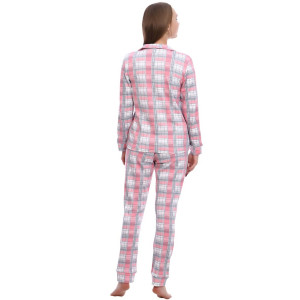 Пижама женская 215.13 интерлок пенье (р-ры: 44-62) пурпурный+светло-серый