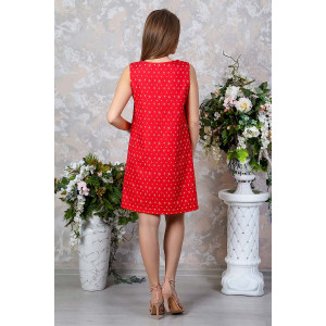 Платье-трапеция женское П 210-1 жаккард (последний размер) красный 46