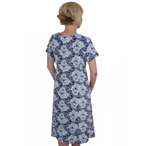 Платье женское П2019.1 полиэстер (р-ры: 50-60) голубой