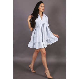 Платье женское №177 BLU льняное полотно (р-ры: 42-48) голубой