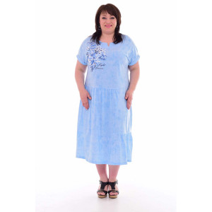 Платье женское 469б кулирка (р-ры: 46-60) светло-голубой