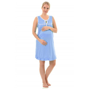 Сорочка для беременных женская С19 "Любава" кулирка (р-ры: 42-60) синий