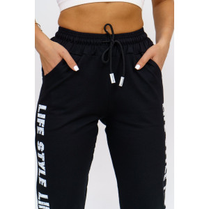 Брюки женские 756 футер с лайкрой (р-ры: 46-60) черный Брюки женские 756 футер с лайкрой (р-ры: 46-60) черный