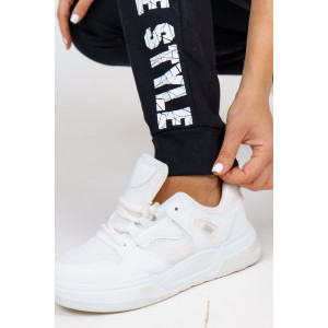 Брюки женские 756 футер с лайкрой (р-ры: 46-60) черный Брюки женские 756 футер с лайкрой (р-ры: 46-60) черный