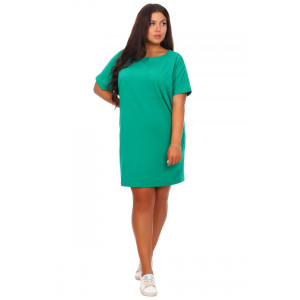 Платье женское П791 "Изумруд" хлопок с эластаном (р-ры: 44-54) зеленый