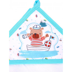 Уголок детский с печатью и петелькой "Мишка-моряк"