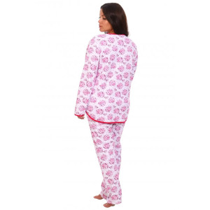 Пижама женская "Мальва" футер с начесом (р-ры: 50-60) розовый