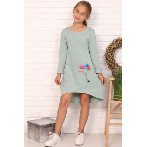 Платье детское №24302 футер 3-х нитка петля (р-ры: 26-36) оливковый