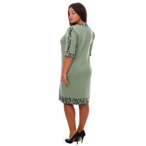 Платье женское "Данна" футер 2-х нитка с лайкрой (р-ры: 50-58) фисташковый 