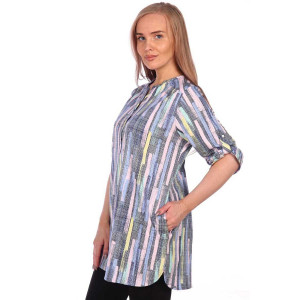 Туника-рубашка женская М-523 кулирка (р-ры: 48-62) яркие краски