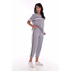 Костюм двойка женский 5268 кулирка (р-ры: 42-60) серый Костюм двойка женский 5268 кулирка (р-ры: 42-60) серый