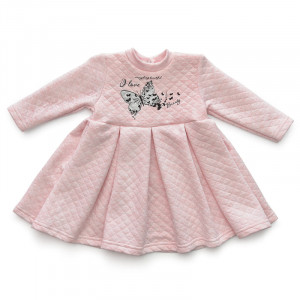 Платье для новорожденных 10024 "Beauty" капитоний (р-ры: 80-98) розовый меланж