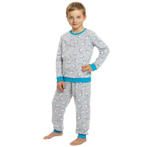 Пижама детская "Лимпопо" кулирка (р-ры: 28-36) серый меланж