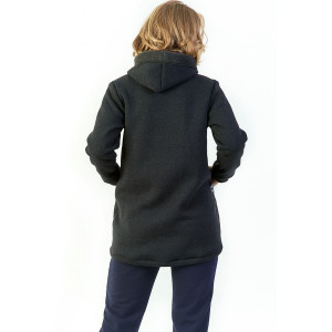 Куртка женская М-353 футер 3-х нитка с начесом (р-ры: 46-60) черный