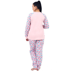 Пижама женская ФП-8 "Зима" футер с начесом (р-ры: 42-52) розовый