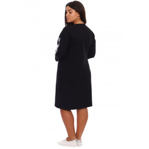 Платье женское "Флоренс" футер 2-х нитка (р-ры: 46-58) черный