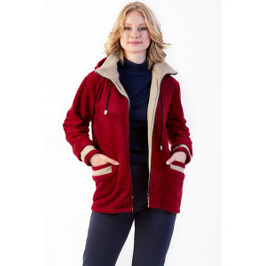 Куртка женская 170 флис (р-ры: 46-62) красный