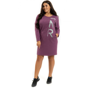 Платье женское 667/1 футер с лайкрой (р-ры: 48-62) лиловый