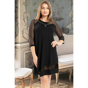 Платье женское №24601 вискоза (р-ры: 46-56) черный