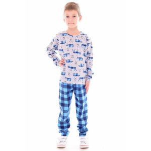 Пижама детская 7271 кулирка (р-ры: 30-34) синий