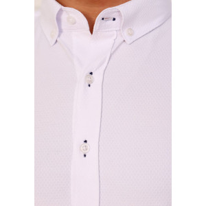 Рубашка мужская №17535 поплин стрейч (р-ры: 46-54) белый