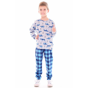 Пижама подростковая 11037 кулирка (р-ры: 36-44) синий