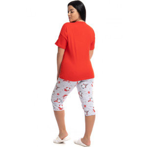 Пижама женская 783 кулирка (р-ры: 44-58) красный