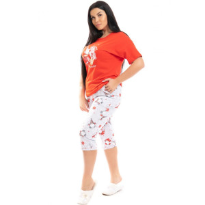 Пижама женская 783 кулирка (р-ры: 44-58) красный