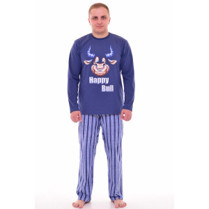 Пижама мужская 9148 кулирка (р-ры: 46-60) синий