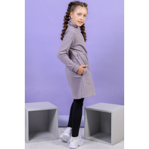 Платье детское "Стрит-1" футер с лайкрой (р-ры: 104-158) серый