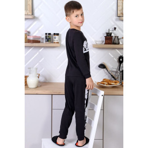 Пижама детская "Милк-3" кулирка (р-ры: 104-140) черный