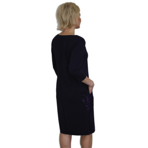 Платье женское П1185 полиэстер (р-ры: 48-62) темно-фиолетовый