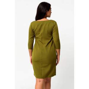Платье женское П1185.1 полиэстер (р-ры: 48-62) зеленый