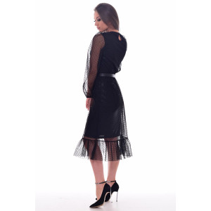 Платье женское Ф1067а плательная ткань (р-ры: 42-52) черный