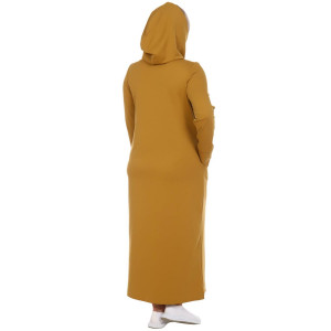 Платье женское П130 футер с лайкрой (р-ры: 44-54) горчичный