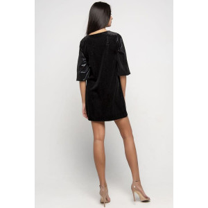 Платье женское №SP003 BLK вискоза (р-ры: 44-54) черный