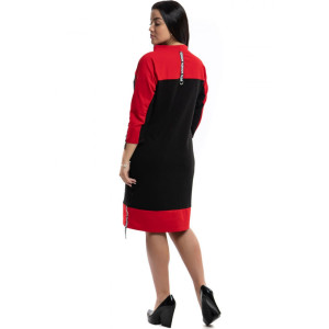 Платье женское 790 футер с лайкрой (р-ры: 46-60) красный
