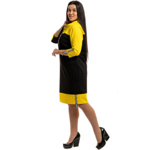 Платье женское 790 футер с лайкрой (р-ры: 46-60) желтый